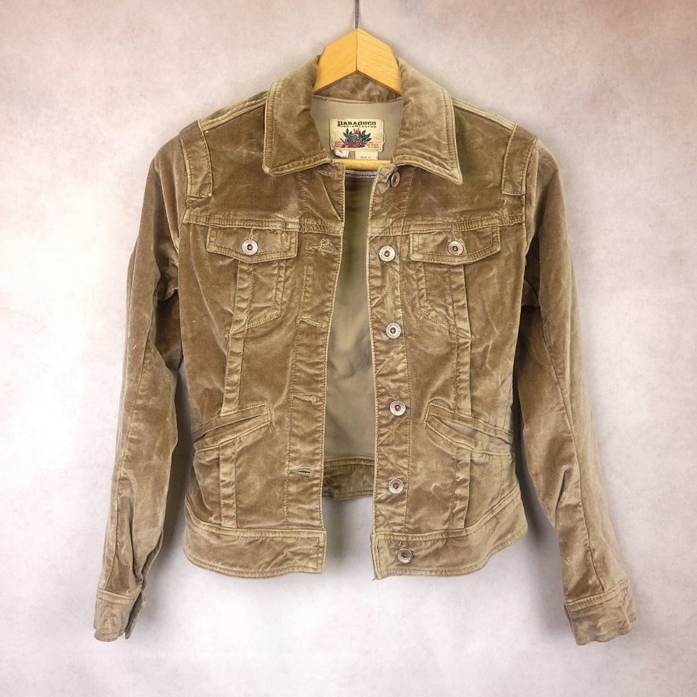 Parasuco Khaki Velvet Jacket Size Small